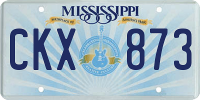 MS license plate CKX873