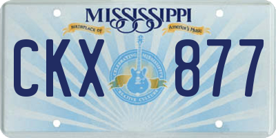 MS license plate CKX877