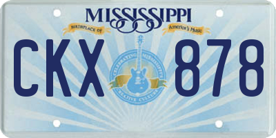 MS license plate CKX878