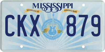 MS license plate CKX879