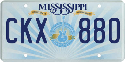MS license plate CKX880