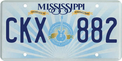 MS license plate CKX882