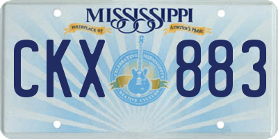 MS license plate CKX883