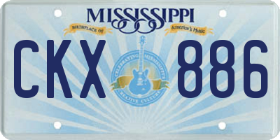 MS license plate CKX886
