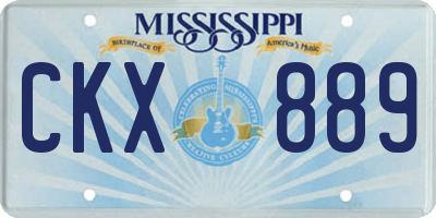 MS license plate CKX889