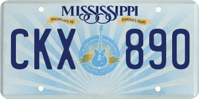 MS license plate CKX890