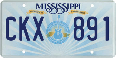MS license plate CKX891