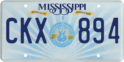MS license plate CKX894