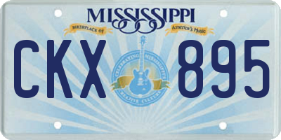 MS license plate CKX895