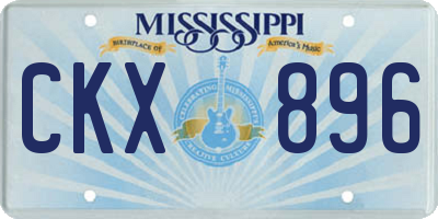 MS license plate CKX896