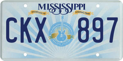 MS license plate CKX897
