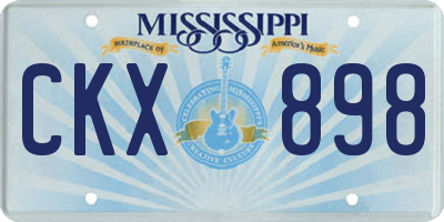 MS license plate CKX898