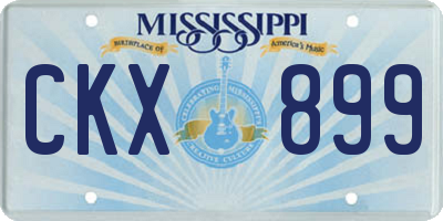MS license plate CKX899