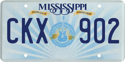 MS license plate CKX902