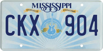 MS license plate CKX904