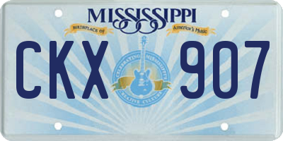 MS license plate CKX907