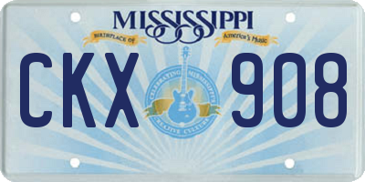 MS license plate CKX908