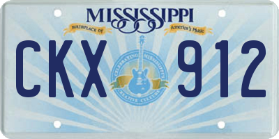 MS license plate CKX912