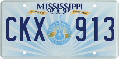 MS license plate CKX913