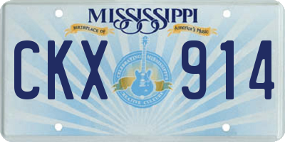 MS license plate CKX914