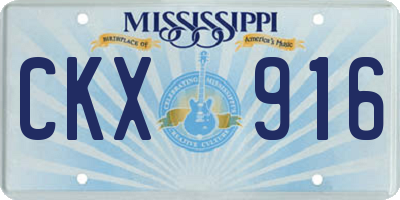 MS license plate CKX916