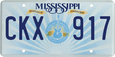 MS license plate CKX917