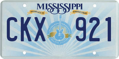 MS license plate CKX921