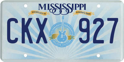 MS license plate CKX927