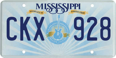 MS license plate CKX928