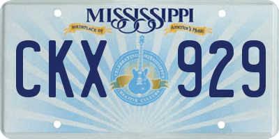 MS license plate CKX929