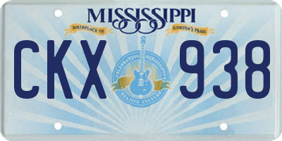 MS license plate CKX938
