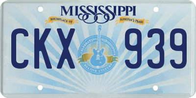 MS license plate CKX939