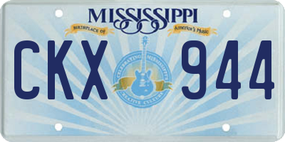 MS license plate CKX944