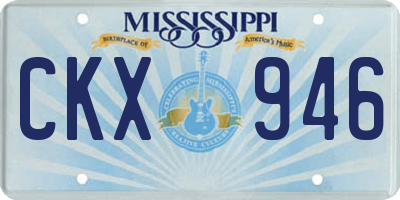 MS license plate CKX946