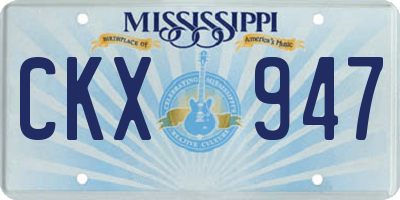 MS license plate CKX947
