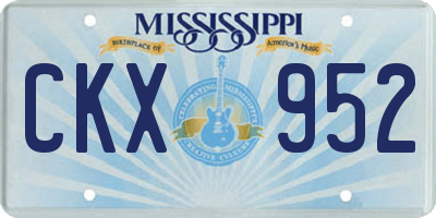 MS license plate CKX952