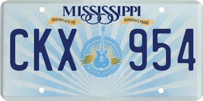 MS license plate CKX954
