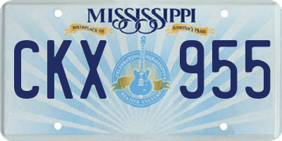 MS license plate CKX955