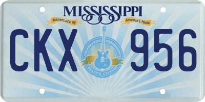 MS license plate CKX956
