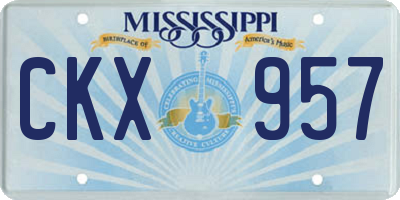 MS license plate CKX957
