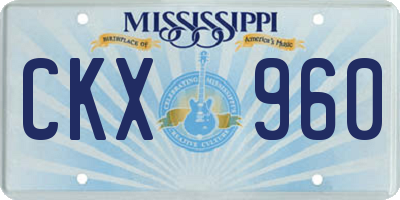MS license plate CKX960