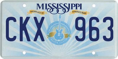 MS license plate CKX963