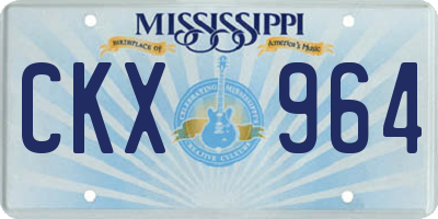 MS license plate CKX964