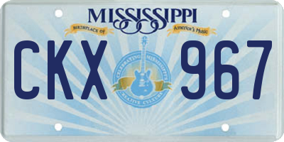 MS license plate CKX967