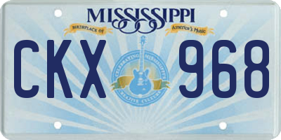 MS license plate CKX968