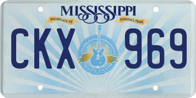 MS license plate CKX969