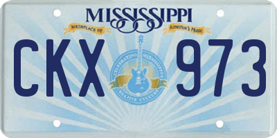 MS license plate CKX973