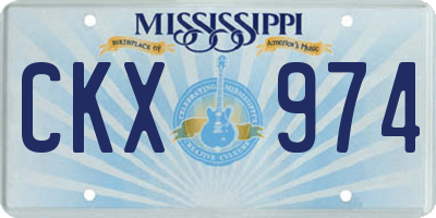 MS license plate CKX974