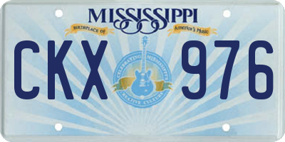 MS license plate CKX976