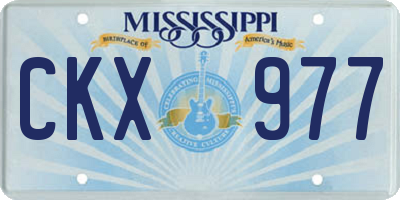 MS license plate CKX977